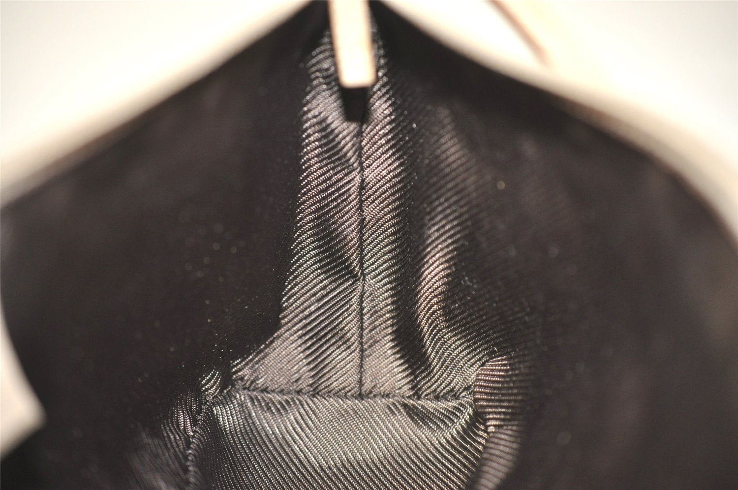 Authentic GUCCI Vintage Hand Bag Pouch Purse GG Canvas Leather 07198 Beige 5621I