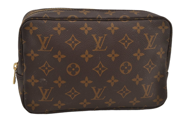 Auth Louis Vuitton Monogram Trousse Toilette 23 Clutch Bag M47524 LV Junk 5621J