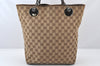 Authentic GUCCI Eclipse Shoulder Tote Bag GG Canvas Leather 120836 Brown 5621K