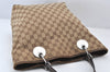 Authentic GUCCI Eclipse Shoulder Tote Bag GG Canvas Leather 120836 Brown 5621K