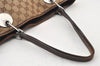 Authentic GUCCI Eclipse Shoulder Tote Bag GG Canvas Leather 120836 Brown 5621K