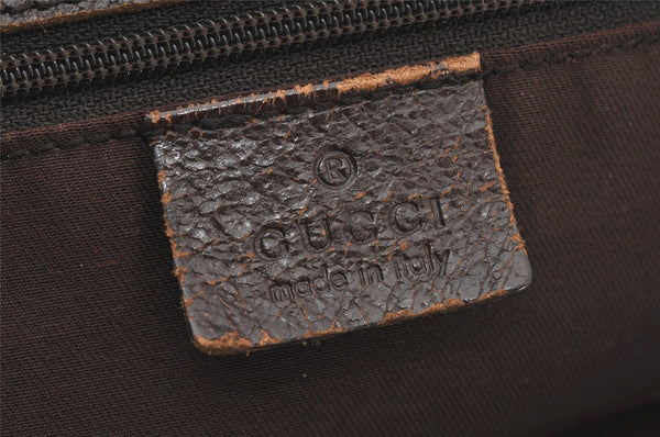 Authentic GUCCI Eclipse Shoulder Tote Bag GG Canvas Leather 120836 Brown 5621K