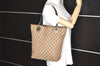 Authentic GUCCI Eclipse Shoulder Tote Bag GG Canvas Leather 120836 Brown 5621K