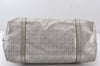 Authentic GUCCI Impreme Shoulder Tote Bag GG PVC Leather 197953 Silver 5622K