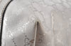Authentic GUCCI Impreme Shoulder Tote Bag GG PVC Leather 197953 Silver 5622K