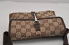 Authentic GUCCI Vintage Waist Body Bag Purse GG Canvas Leather 92543 Brown 5624J