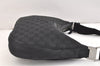 Authentic GUCCI Shoulder Cross Body Bag GG Canvas Leather 122790 Black 5624K
