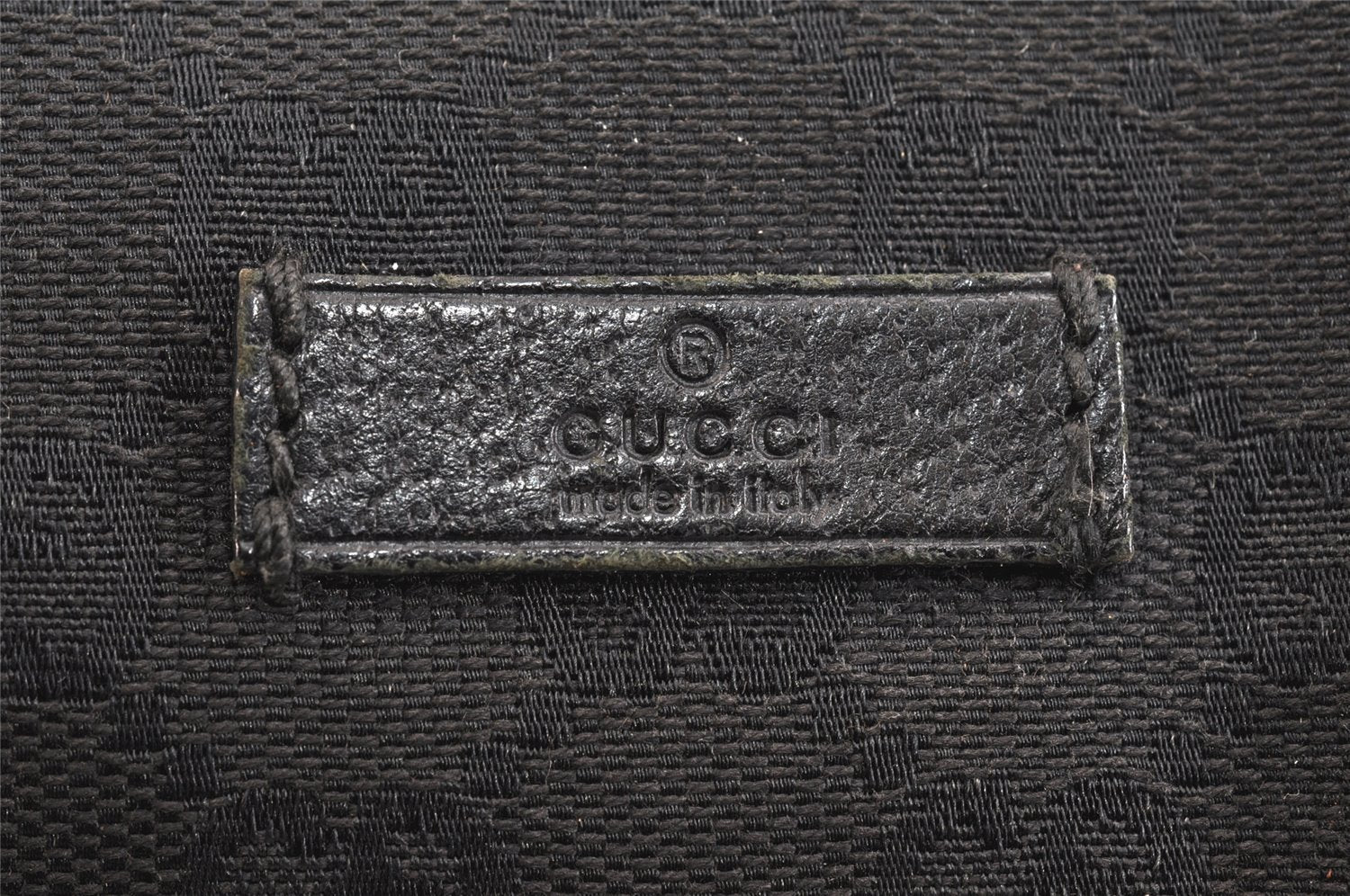 Authentic GUCCI Shoulder Cross Body Bag GG Canvas Leather 122790 Black 5624K