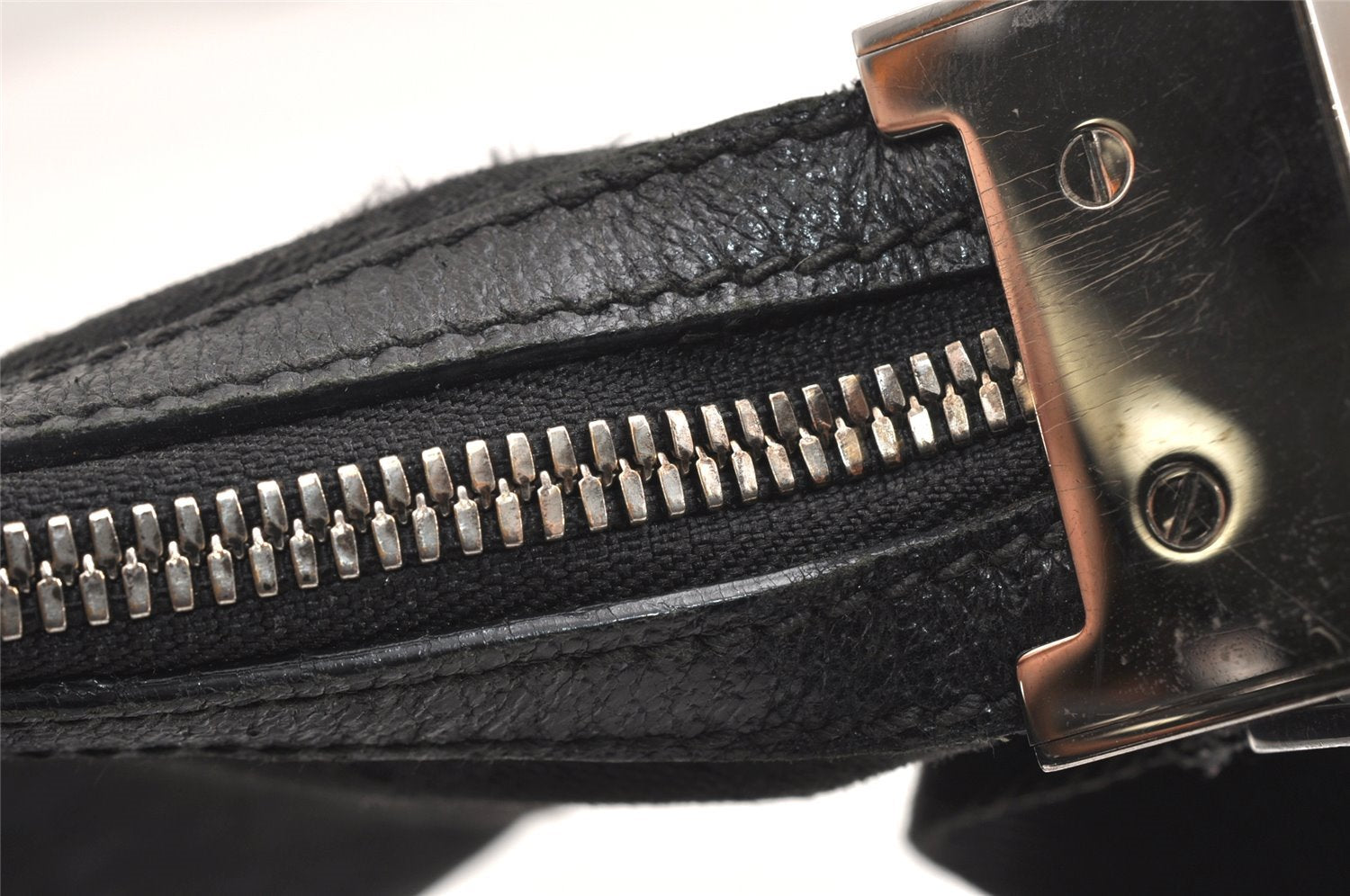 Authentic GUCCI Shoulder Cross Body Bag GG Canvas Leather 122790 Black 5624K