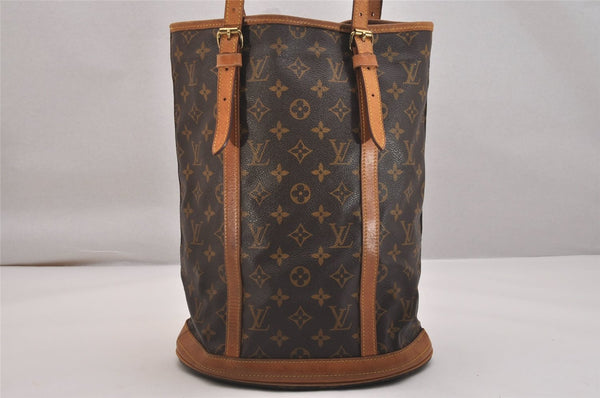 Authentic Louis Vuitton Monogram Bucket GM Shoulder Tote Bag M42236 Junk 5625J