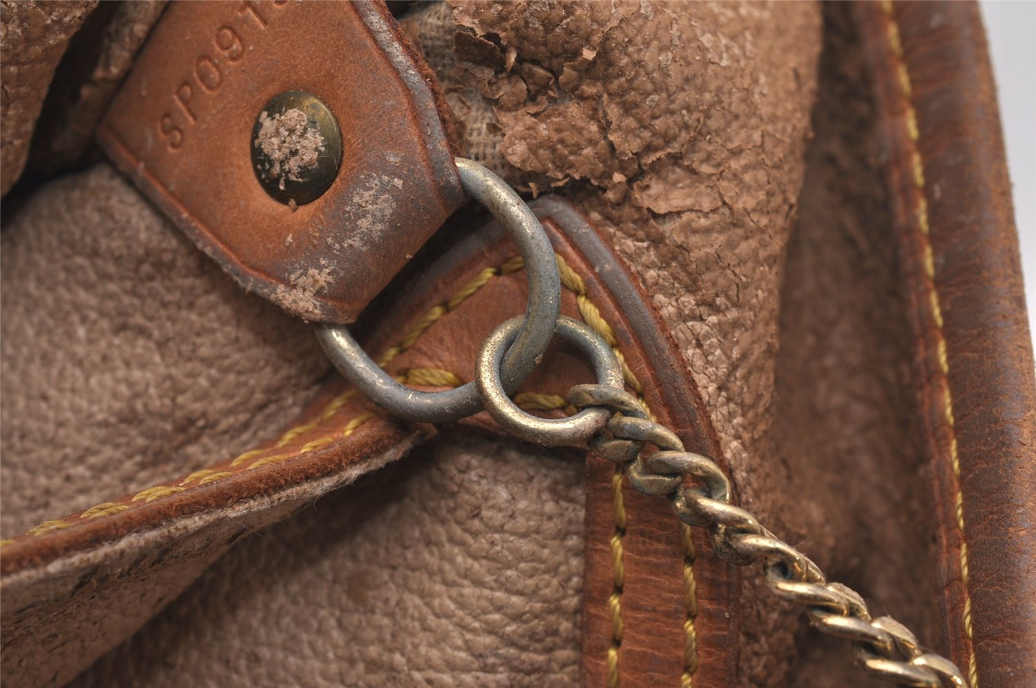 Authentic Louis Vuitton Monogram Bucket GM Shoulder Tote Bag M42236 Junk 5625J