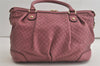 Authentic GUCCI Sukey Micro GG Guccissima Leather Tote Bag 247902 Pink 5625K