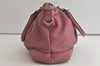 Authentic GUCCI Sukey Micro GG Guccissima Leather Tote Bag 247902 Pink 5625K