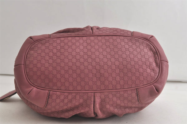 Authentic GUCCI Sukey Micro GG Guccissima Leather Tote Bag 247902 Pink 5625K