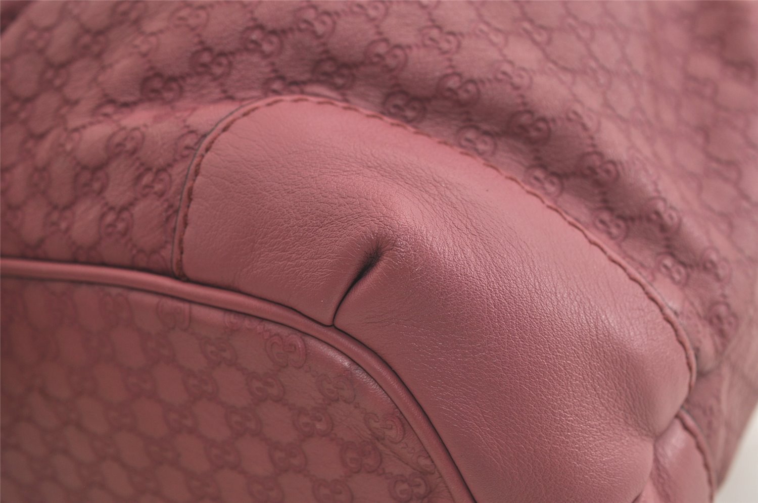 Authentic GUCCI Sukey Micro GG Guccissima Leather Tote Bag 247902 Pink 5625K