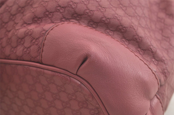 Authentic GUCCI Sukey Micro GG Guccissima Leather Tote Bag 247902 Pink 5625K