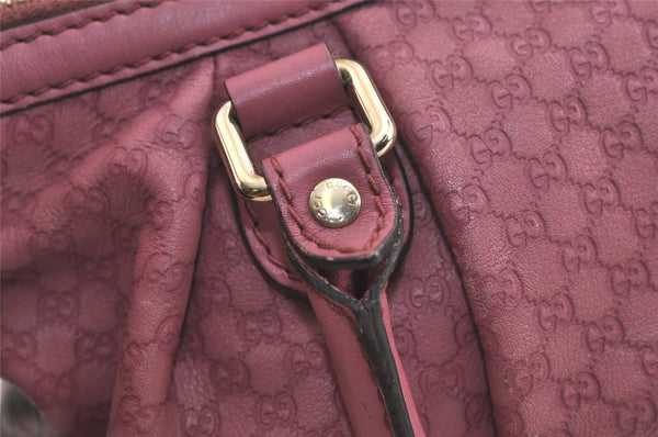 Authentic GUCCI Sukey Micro GG Guccissima Leather Tote Bag 247902 Pink 5625K