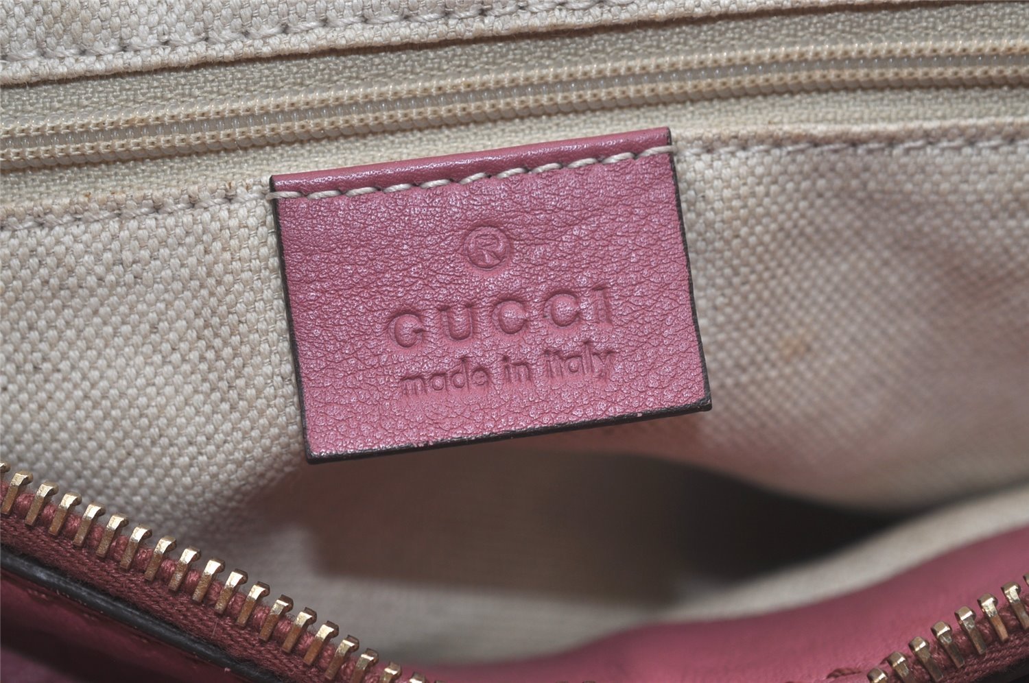 Authentic GUCCI Sukey Micro GG Guccissima Leather Tote Bag 247902 Pink 5625K