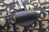 Authentic Christian Dior Trotter Hand Boston Bag Purse Canvas Leather Blue 5626K