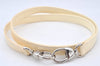 Authentic Christian Dior Enamel Shoulder Strap White 35.6" CD 5627K