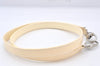 Authentic Christian Dior Enamel Shoulder Strap White 35.6" CD 5627K