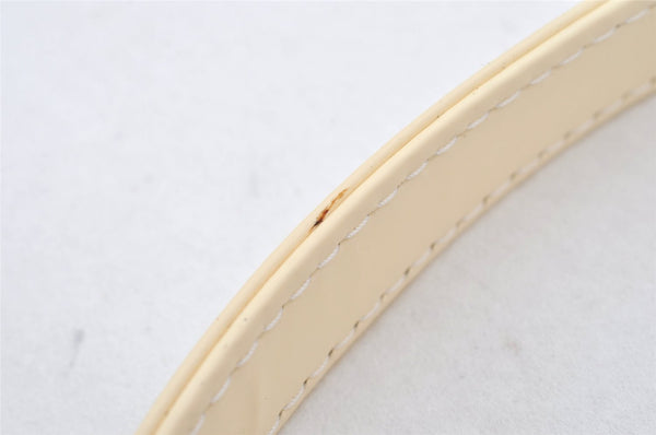 Authentic Christian Dior Enamel Shoulder Strap White 35.6" CD 5627K
