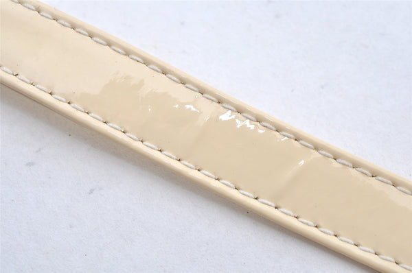Authentic Christian Dior Enamel Shoulder Strap White 35.6" CD 5627K