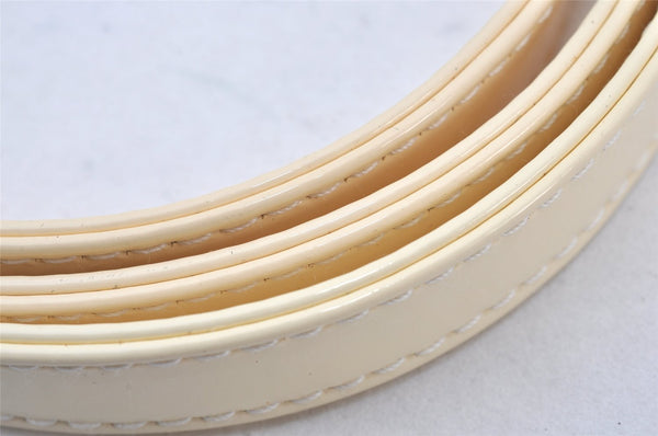Authentic Christian Dior Enamel Shoulder Strap White 35.6" CD 5627K