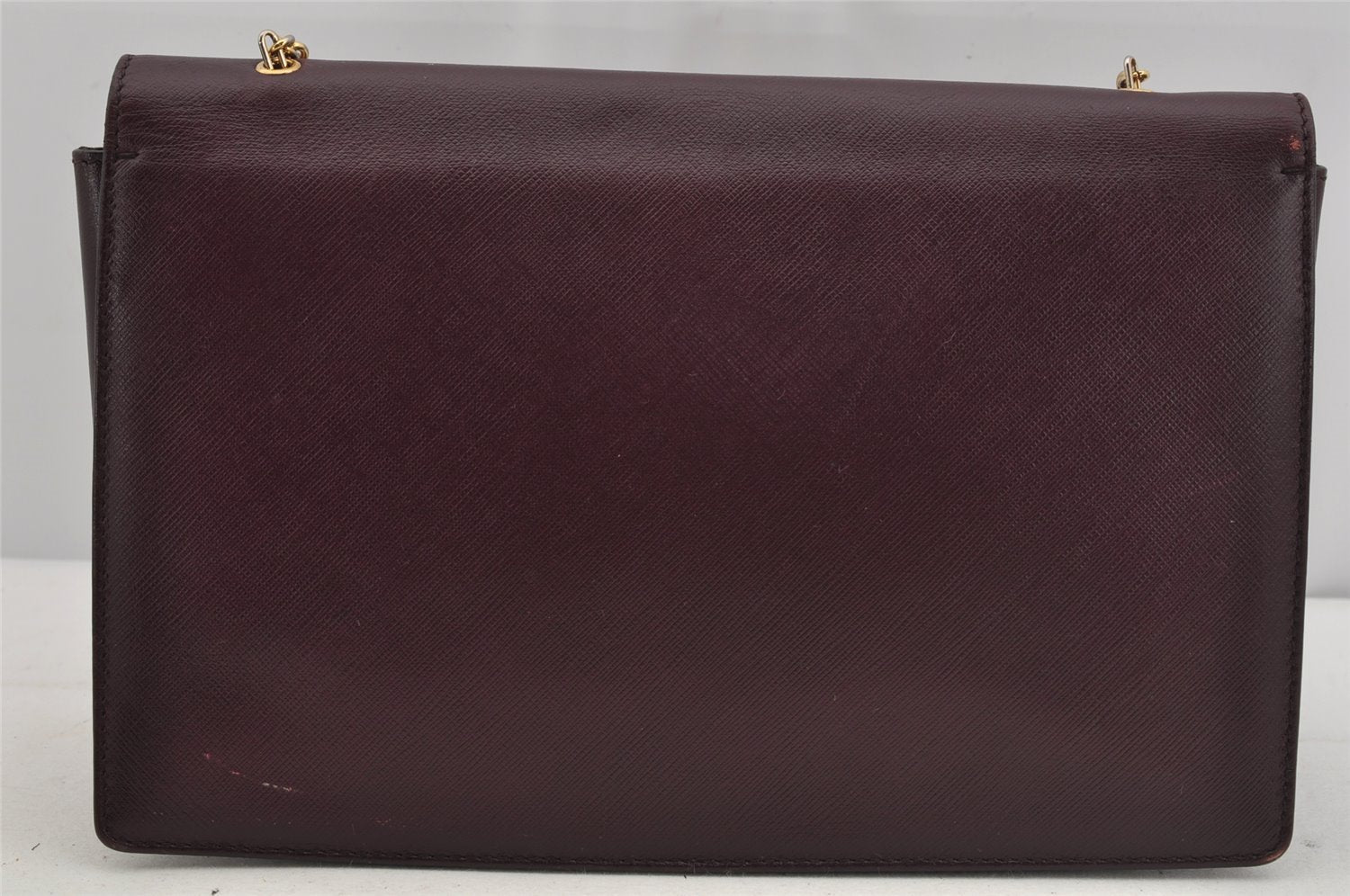 Authentic Salvatore Ferragamo Vara Ribbon Shoulder Bag Leather Purple SF 5629J