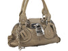 Authentic Chloe Paddington Vintage Leather Shoulder Hand Bag Beige 5631K