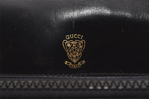 Authentic GUCCI Vintage Shoulder Hand Bag Purse Leather Black 5632I