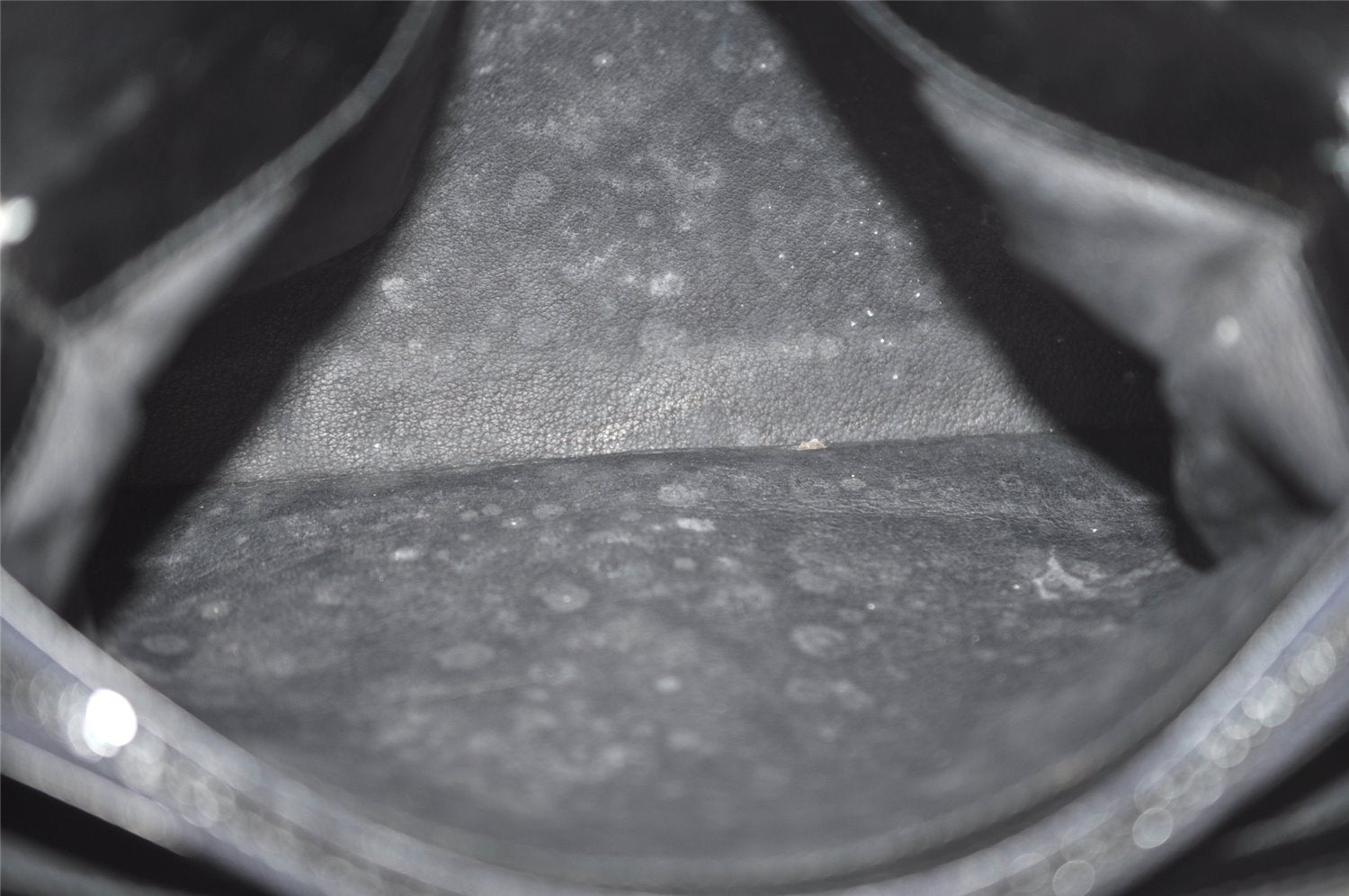 Authentic GUCCI Vintage Shoulder Hand Bag Purse Leather Black 5632I