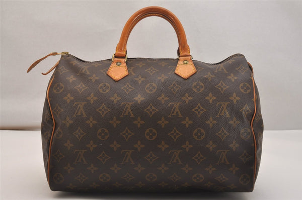 Authentic Louis Vuitton Monogram Speedy 35 Hand Boston Bag M41524 LV 5633J