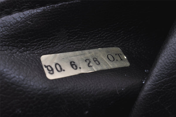 Authentic CHANEL Calf Skin Bicolore CC Logo Clutch Hand Bag Purse Black 5634I
