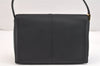 Authentic BURBERRY Vintage Leather Shoulder Hand Bag Purse Black 5634K