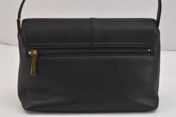 Authentic BURBERRY Vintage Leather Shoulder Hand Bag Purse Black 5634K