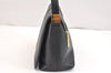 Authentic BURBERRY Vintage Leather Shoulder Hand Bag Purse Black 5634K