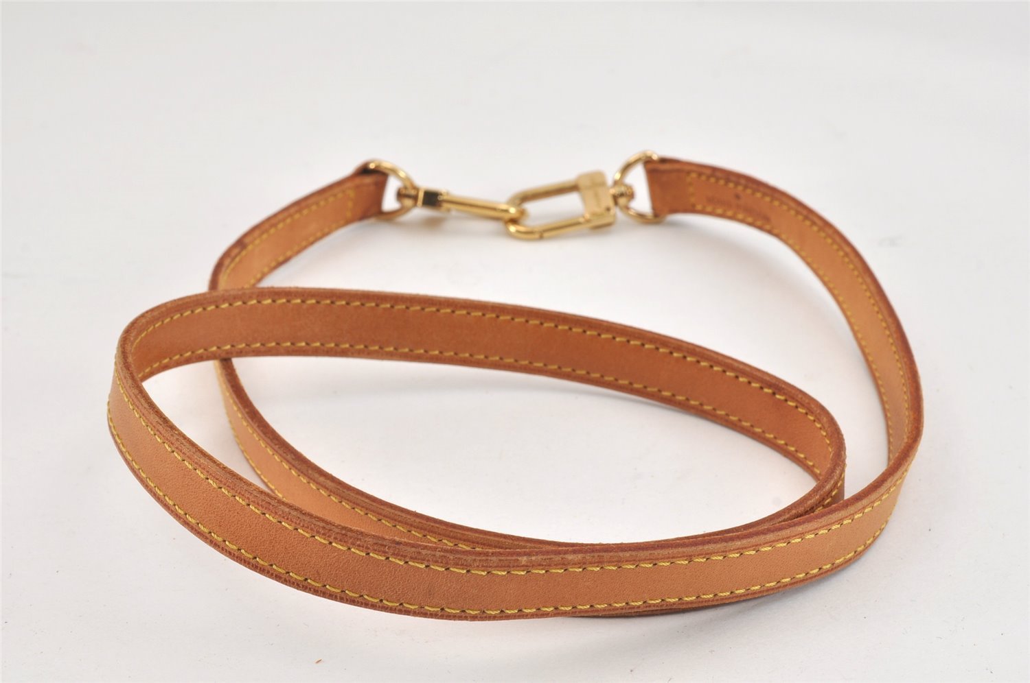 Authentic Louis Vuitton Leather Shoulder Strap Beige 39.4