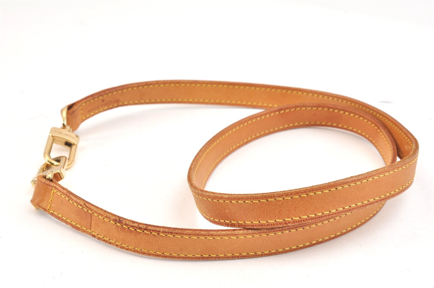 Authentic Louis Vuitton Leather Shoulder Strap Beige 39.4