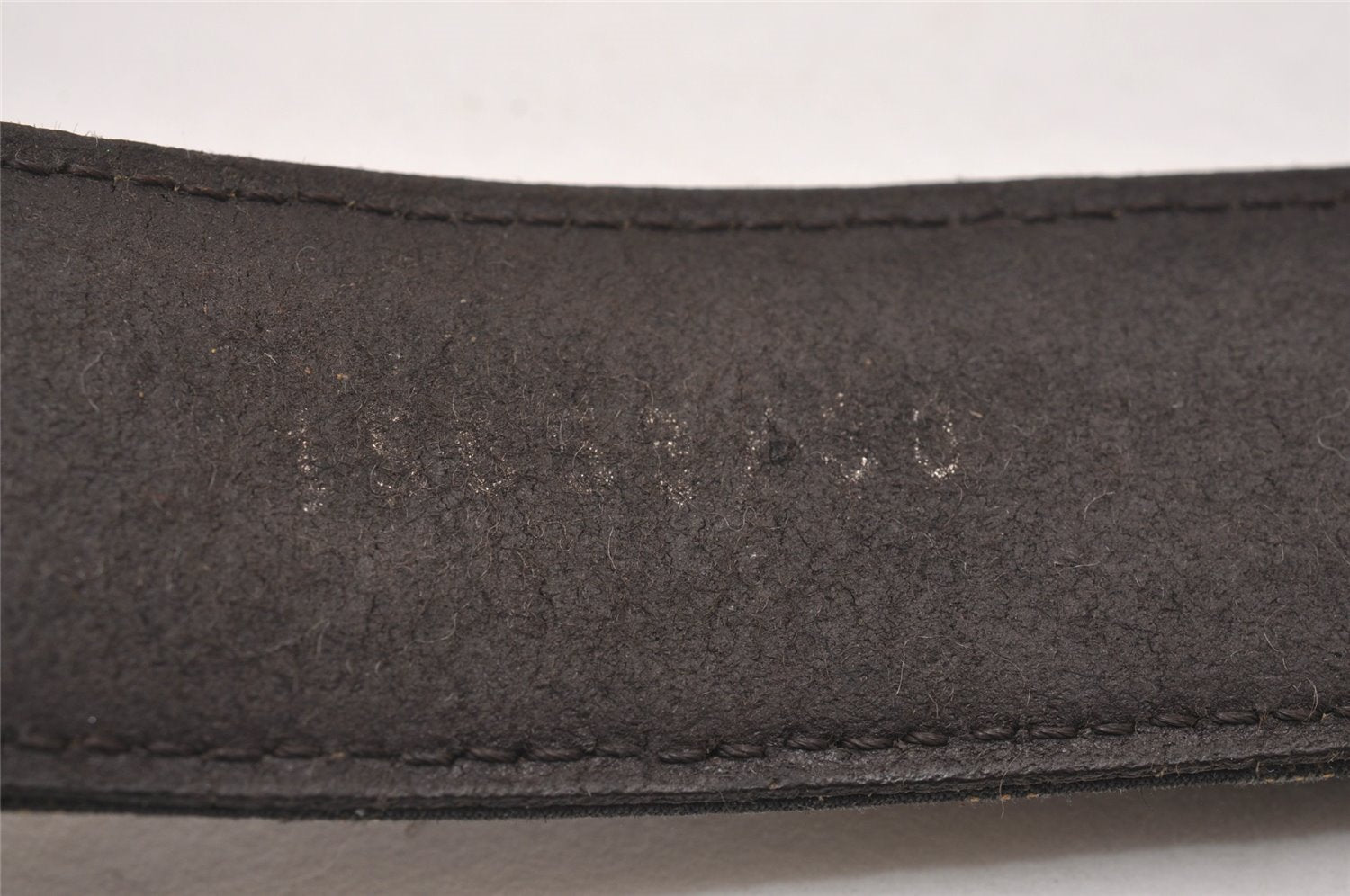 Authentic FENDI Vintage Zucca Belt Canvas Leather 25.2-29.1