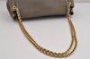 Authentic PRADA Vintage Leather Nappa Chain Shoulder Bag Purse Gray 5636J