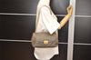 Authentic PRADA Vintage Leather Nappa Chain Shoulder Bag Purse Gray 5636J