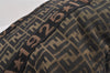 Authentic FENDI Zucca Vintage Tote Hand Bag Nylon Leather Brown Black 5638I