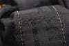 Authentic FENDI Zucca Vintage Tote Hand Bag Nylon Leather Brown Black 5638I