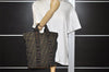 Authentic FENDI Zucca Vintage Tote Hand Bag Nylon Leather Brown Black 5638I