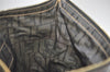 Authentic FENDI Zucca Clutch Hand Bag Purse Nylon Leather Brown Black 5639I