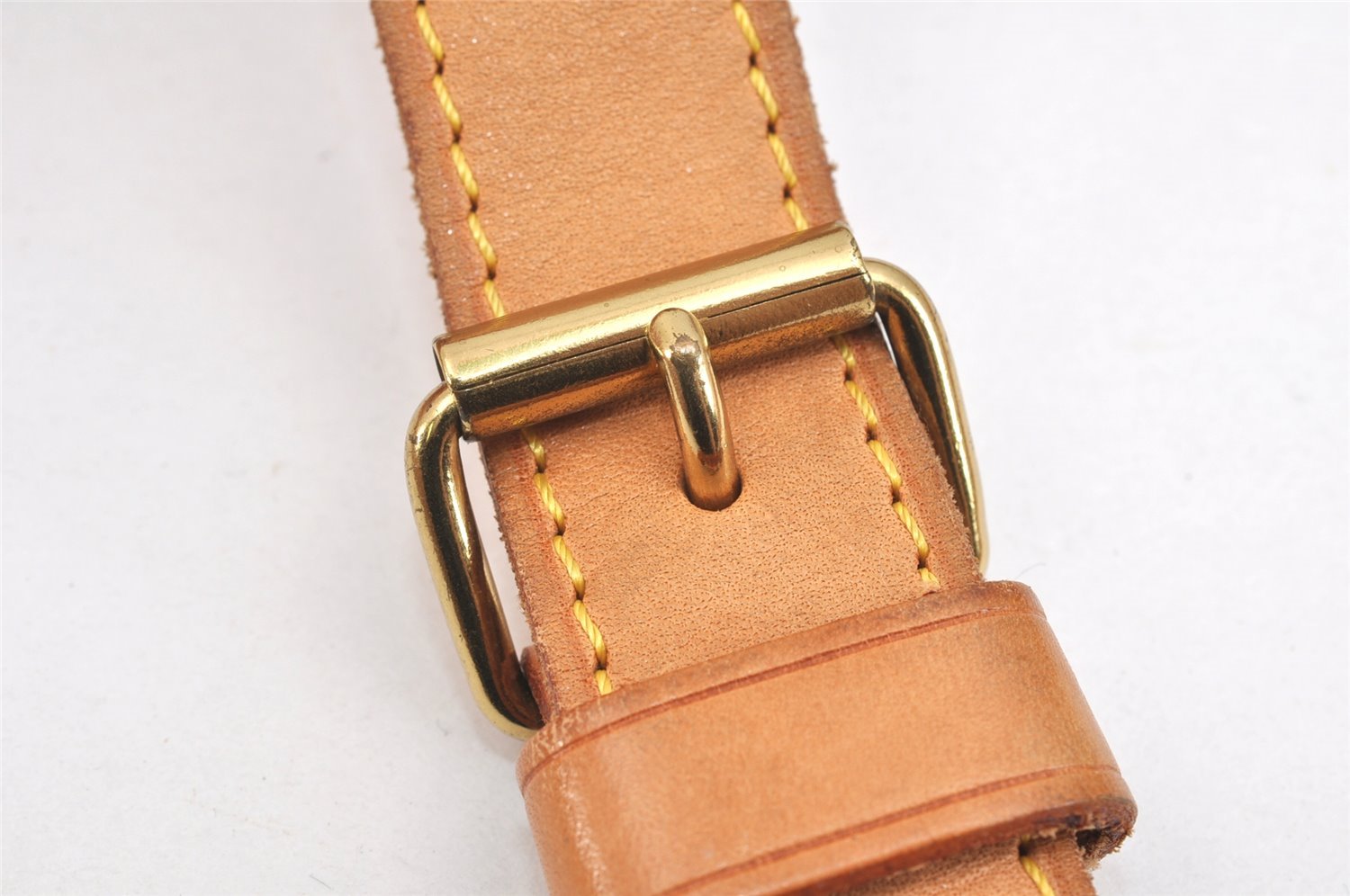 Authentic Louis Vuitton Leather Shoulder Strap Beige 37.2-44.3