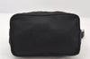 Authentic FENDI Vintage Shoulder Hand Bag Purse Jersey Leather Black Junk 5640K