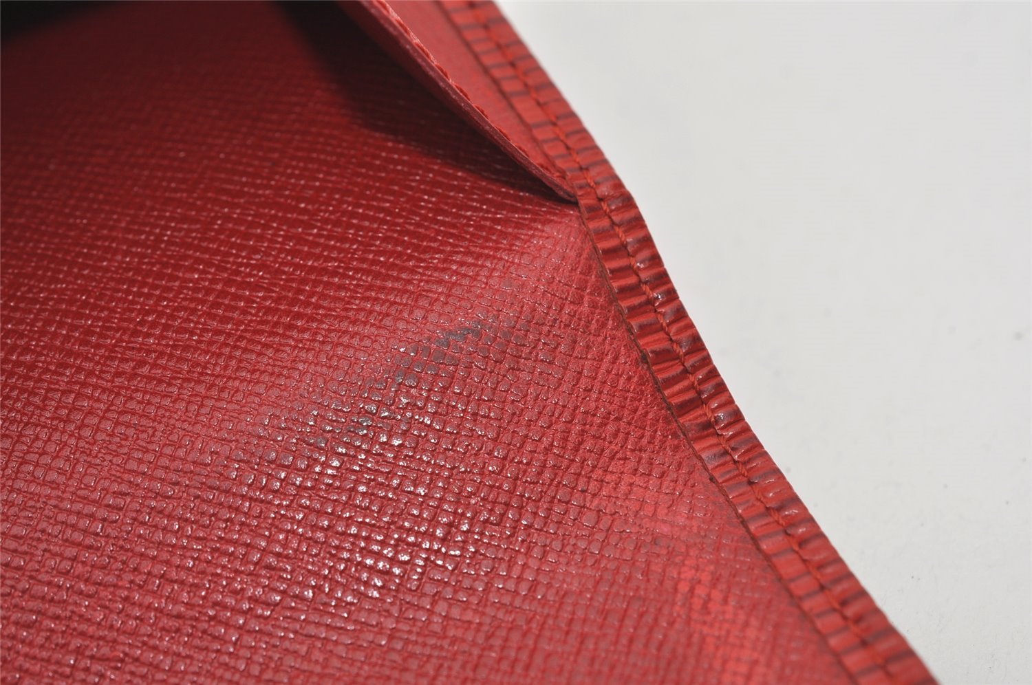 Auth Louis Vuitton Epi Pochette Porte Monnaie Credit Wallet Red M63577 LV 5642I