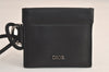 Authentic Christian Dior Shoulder Cross Coin Case Purse Leather Black CD 5648M
